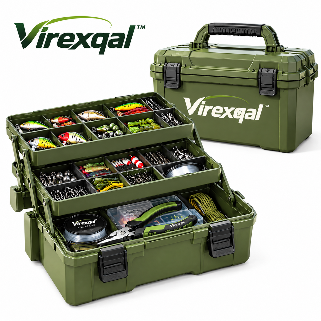 Virexqal™ Multi-Layer Fishing Tackle Organizer — Product view