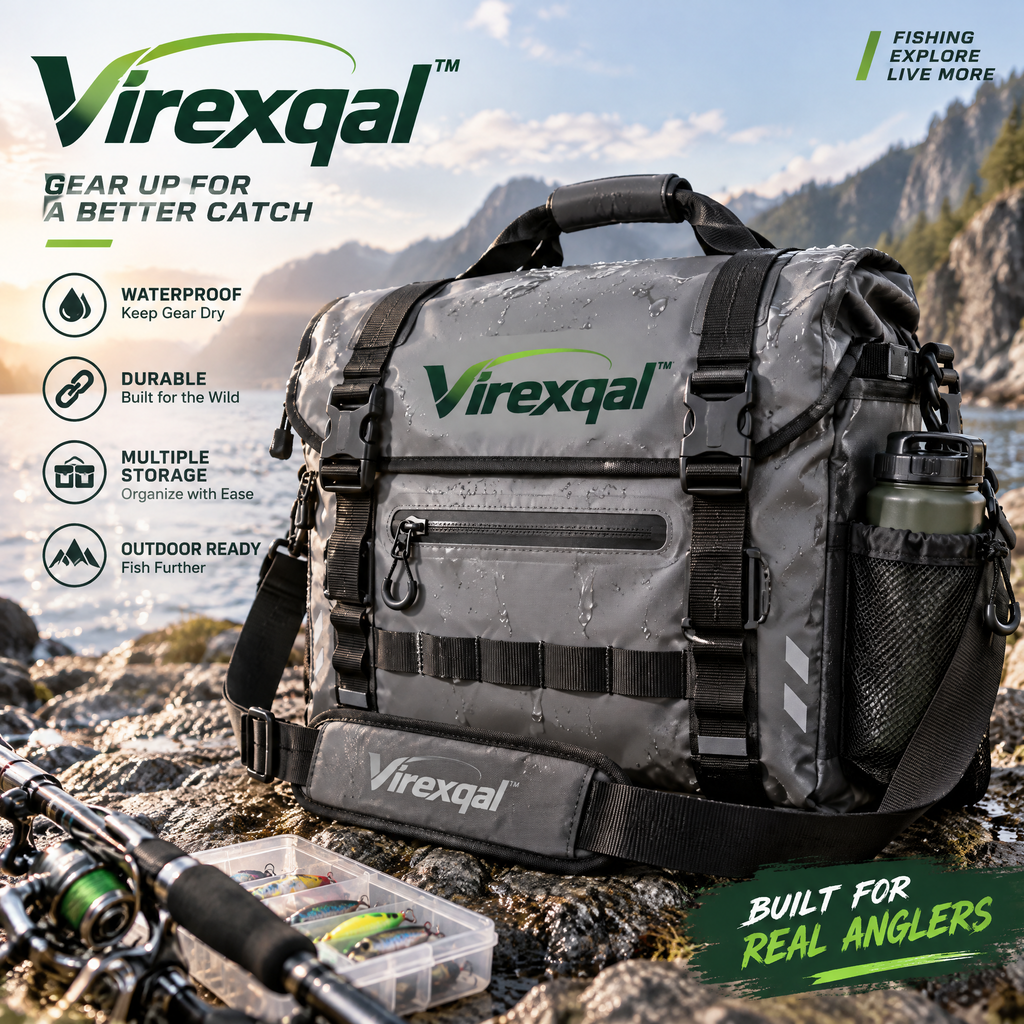 Virexqal™ Flap-Top Fishing Gear Bag — Outdoor setting